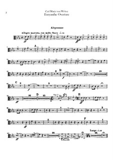 Overture: parte trombones by Carl Maria von Weber