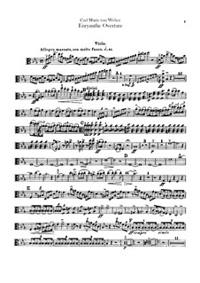 Overture: parte violas by Carl Maria von Weber