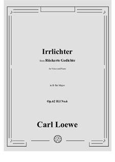 Irrlichter, H I No.6: B flat Maior by Carl Loewe