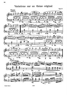 Variations on an Original Theme, J.55 Op.9: para um único musico (Editado por H. Bulow) by Carl Maria von Weber
