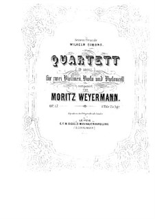 String Quartet, Op.17: Quarteto de cordas by Moritz Weyermann