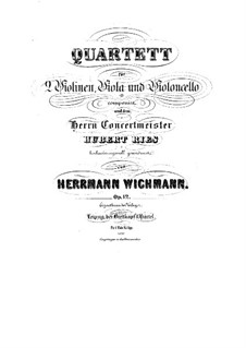 String Quartet in E Minor, Op.12: Quarteto de cordas em E menor by Hermann Wichmann