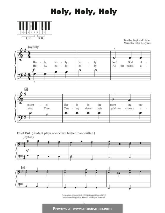 Holy, Holy, Holy! Lord God Almighty: Para Piano by John Bacchus Dykes