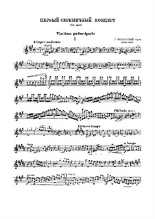 Concerto for Violin and Orchestra No.1, Op.14: versão para violino e piano - parte violino by Henryk Wieniawski