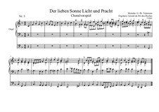 Der lieben Sonne Licht und Pracht, Orgelvorspiel: Der lieben Sonne Licht und Pracht, Orgelvorspiel by Georg Philipp Telemann