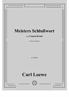 Meisters Schlußwort: C maior by Carl Loewe
