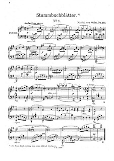 Pedigree Leaves, Op.217: Pedigree Leaves by Nicolai von Wilm