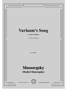 Varlaam's Song 'Once in the Town of Kazan': E minor by Modest Mussorgsky