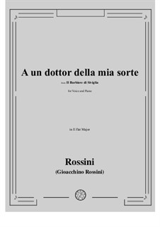 A un dottor della mia sorte: Para vocais e piano by Gioacchino Rossini