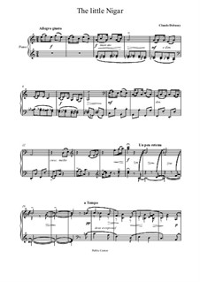Le petit nègre (The Little Negro), L.114: Para Piano by Claude Debussy