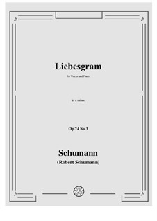 No.3 Liebesgram: A minor by Robert Schumann