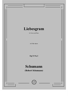 No.3 Liebesgram: B flat minor by Robert Schumann