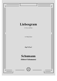 No.3 Liebesgram: F sharp minor by Robert Schumann