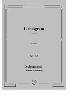 No.3 Liebesgram: F minor by Robert Schumann