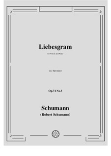 No.3 Liebesgram: E flat minor by Robert Schumann