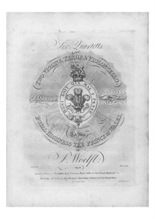 Six String Quartets, Op.51: parte viola by Joseph Woelfl
