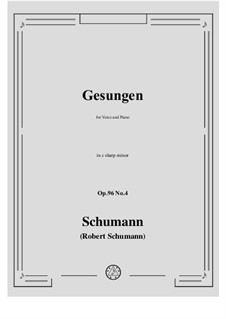 Songs and Romances, Op.96: No.4 Gesungen in c sharp minor by Robert Schumann