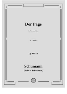 Three Poems, Op.30: No.2 Der Page (Le page) in F Major by Robert Schumann