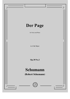 Three Poems, Op.30: No.2 Der Page (Le page) in A flat Major by Robert Schumann