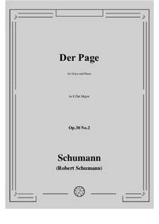 Three Poems, Op.30: No.2 Der Page (Le page) in E flat Major by Robert Schumann