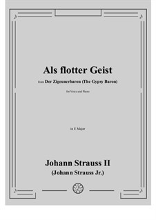 The Gypsy Baron: Als flotter Geist in E Major by Johann Strauss (Sohn)