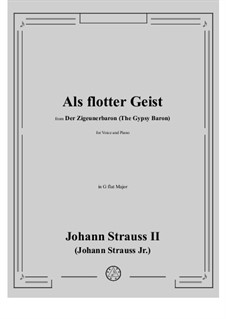 The Gypsy Baron: Als flotter Geist in G flat Major by Johann Strauss (Sohn)