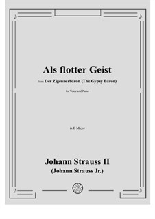 The Gypsy Baron: Als flotter Geist in D Major by Johann Strauss (Sohn)