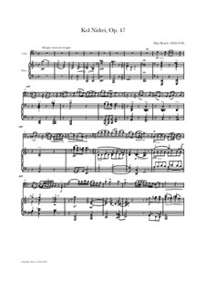 Kol Nidrei, Op.47: Arranjo para violoncelo e piano by Max Bruch