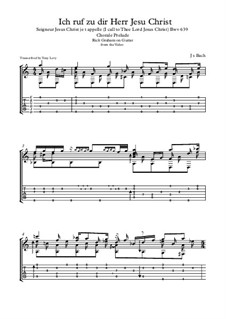 Ich ruf' zu dir, Herr Jesu Christ (I Call on Thee, Lord), BWV 639: Para Guitarra by Johann Sebastian Bach