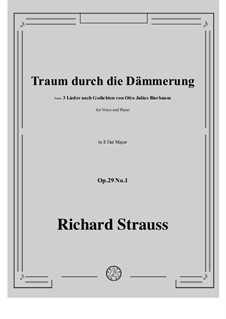 No.1 Traum Durch die Dämmerung: E flat maior by Richard Strauss