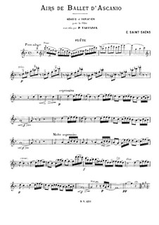 Ascanio: Airs de ballet, for Flute and Piano by Camille Saint-Saëns