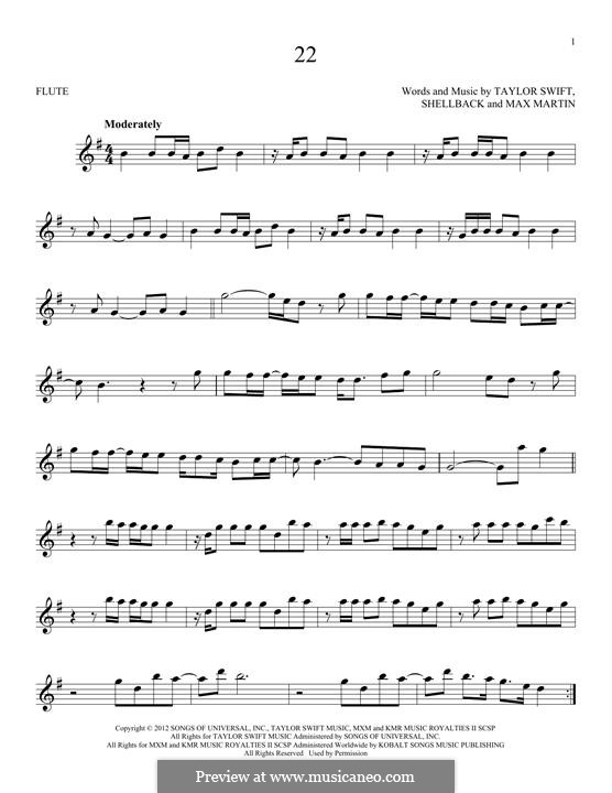 22: para flauta by Taylor Swift