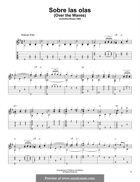 Sobre las olas (Over the Waves): Para Guitarra by Juventino Rosas