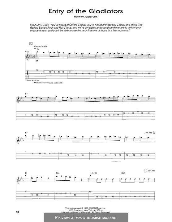 Entrance of the Gladiators, Op.68: Para Guitarra by Julius Fučík