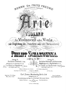 Aria, Op.51: aria by Philipp Scharwenka