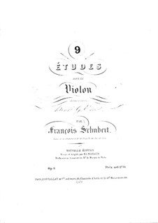 Nine Etudes for Violin: Nine Etudes for Violin by Franz Schubert