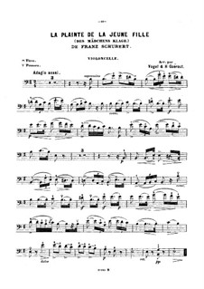 Des Mädchens Klage (The Maiden's Lament), D.191 Op.58 No.3: Parte de solo by Franz Schubert