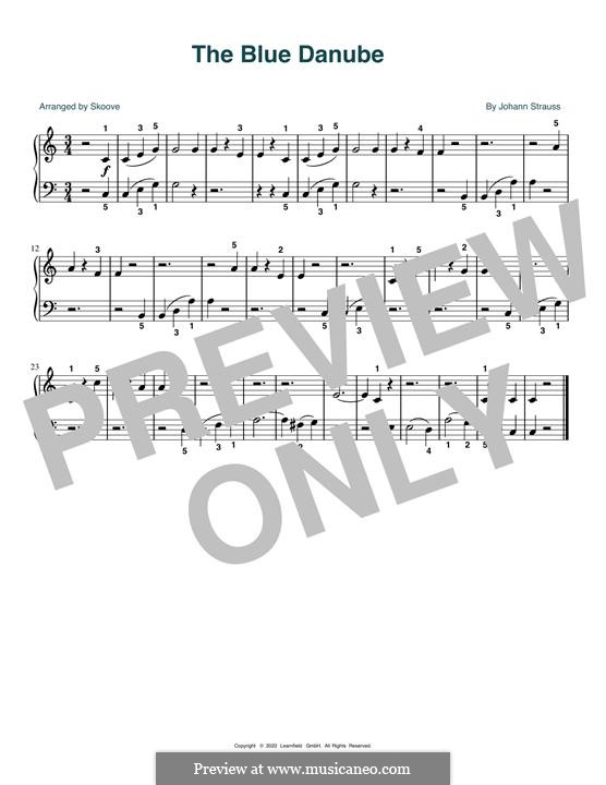 On the Beautiful Blue Danube, for Piano, Op.314: para um único musico (Editado por H. Bulow) by Johann Strauss (Sohn)