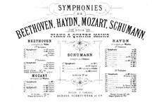 Symphony No.4 in D Minor, Op.120: versão para piano de quatro mãos by Robert Schumann