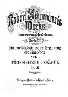 Five Fun Songs, Op.125: set completo by Robert Schumann