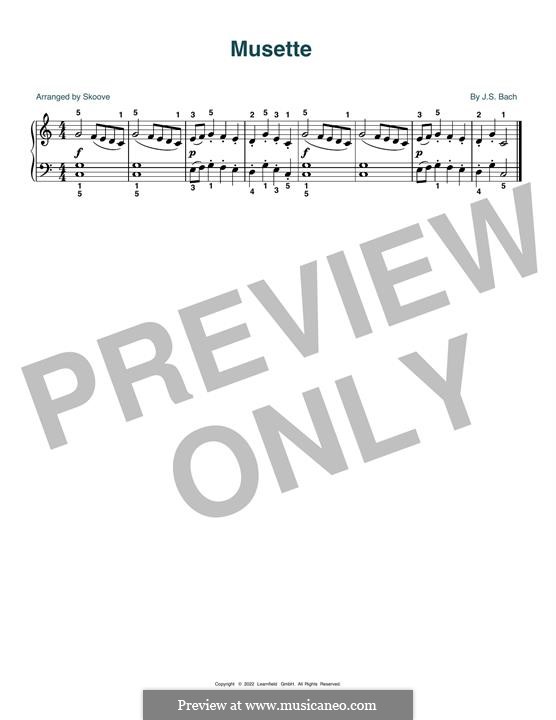 No.22 Musette in D Major, BWV Anh.126: Para Piano by Johann Sebastian Bach