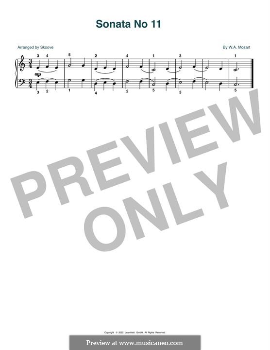 Rondo alla turca (Printable Scores): Para Piano by Wolfgang Amadeus Mozart