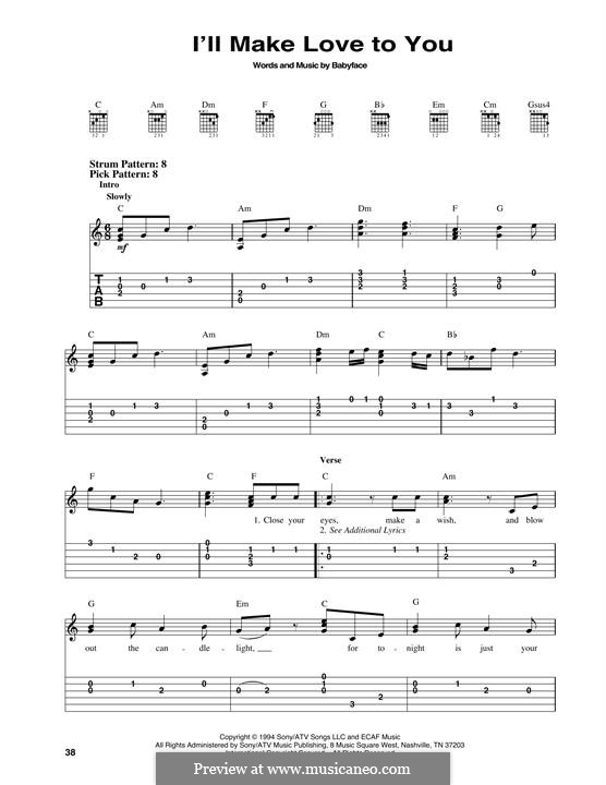 I'll Make Love to Yous (Boyz II Men): Para guitarra com guia by Kenneth 'Babyface' Edmonds