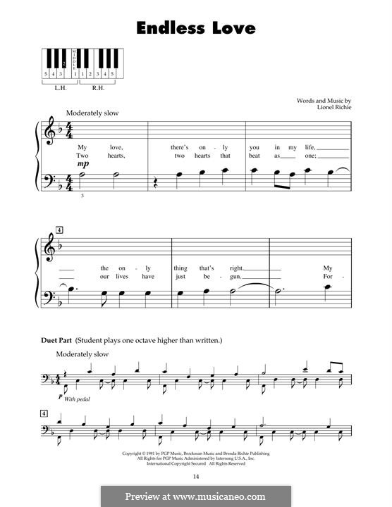 Endless Love: Para Piano by Lionel Richie