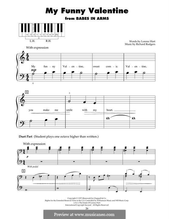 My Funny Valentine: Para Piano by Richard Rodgers