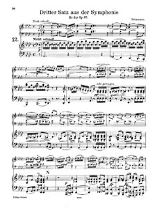 Symphony No.3 in E Flat Major 'Rhenish', Op.97: Movement III, for harmonium and piano by Robert Schumann