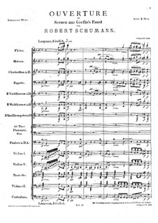 Scenes from Goethe's Faust: abertura by Robert Schumann