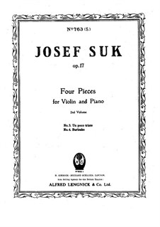 Four Pieces for Violin and Piano, Op.17: No.4 Burlesque by Josef Suk