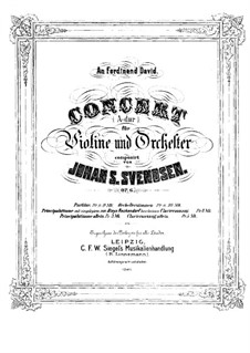 Violin Concerto in A Major, Op.6: Versão para violino e piano - parte solo by Johan Svendsen
