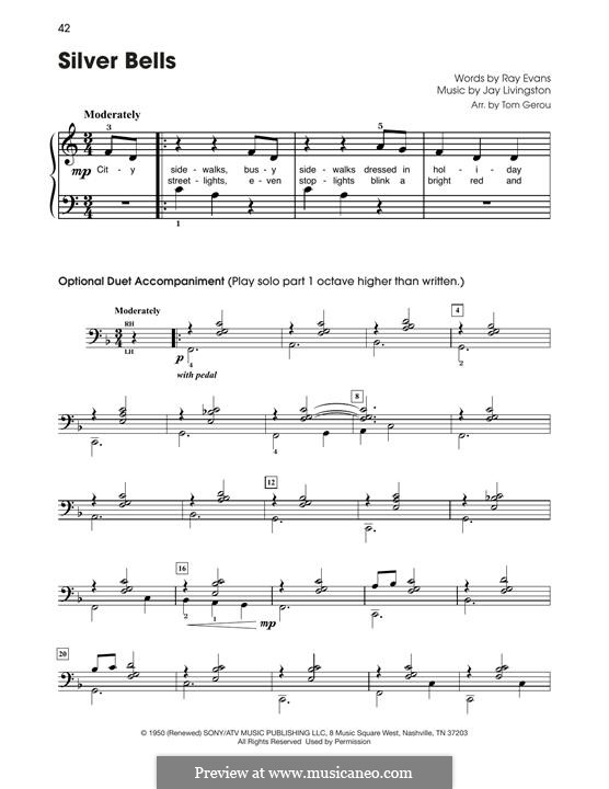 Piano version: para um único musico (Editado por H. Bulow) by Jay Livingston, Raymond Evans